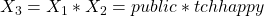 X_3 = X_1 \ast X_2 = public \ast tchhappy
